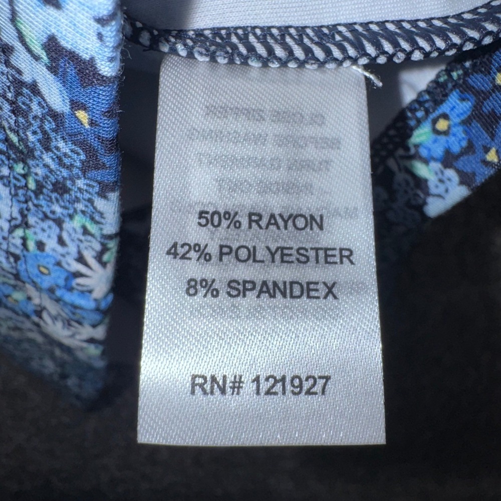 johnnie-O Ginny Dress Womens Floral Stretch Navy Blue Small NEW - Picture 7 of 12